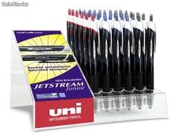 UNIBALL JET STREAM AZUL, NEGRO Y ROJO